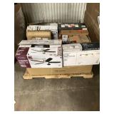 Massive Pallet of Brand Name Misc Faucets, Showers, Fixtures, Towel Bars, Bathroom Fans, Ceiling Fans, Lights, and More **Parts Only** (Lot Great for eBay Sellers) (Internal lot #44)