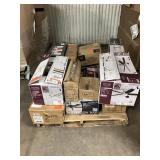 Massive Pallet of Brand Name Misc Faucets, Showers, Fixtures, Towel Bars, Bathroom Fans, Ceiling Fans, Lights, and More **Parts Only** (Lot Great for eBay Sellers) (Internal lot #44)