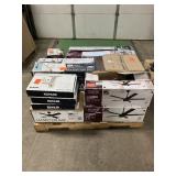 Massive Pallet of Brand Name Misc Faucets, Showers, Fixtures, Towel Bars, Bathroom Fans, Ceiling Fans, Lights, and More **Parts Only** (Lot Great for eBay Sellers) (Internal lot #46)