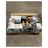Massive Pallet of Brand Name Misc Faucets, Showers, Fixtures, Towel Bars, Bathroom Fans, Ceiling Fans, Lights, and More **Parts Only** (Lot Great for eBay Sellers) (Internal lot #51)