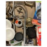 Massive Pallet of Brand Name Misc Faucets, Showers, Fixtures, Towel Bars, Bathroom Fans, Ceiling Fans, Lights, and More **Parts Only** (Lot Great for eBay Sellers) (Internal lot #52)