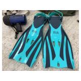 Scuba Equipment - Speargun, Diving Fins, Dive Light, Tank Harness & Gear Bag