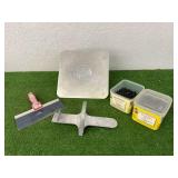 Sheetrock Supplies - 10" Knife, Hawk Plate, Foot Lifter & Screws