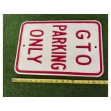 GTO Parking Only Metal Sign