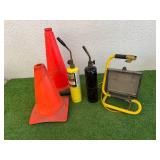 Propane Torches, Shop Light & Traffic Cones