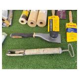 Paint Supplies - Paint Mixer, Brushes, Rollers, Hand-Masker Dispenser & Scraper