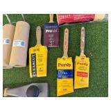 Paint Supplies - Paint Mixer, Brushes, Rollers, Hand-Masker Dispenser & Scraper