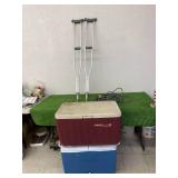 Coolers, Extension Cord & Crutches