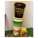 Abrasive Sanding Paper, Flooring Spacers, New Carpet Protector & 5 Gallon Pales