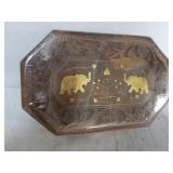 Elephant Carved Box 8 x 6 x 2"...