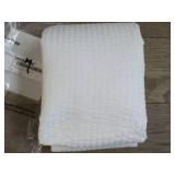 Embossed Dot White Shower Curtain...