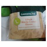 5 Pack Nitrile Coated Gloves, Garde...