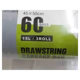 60 Bags Drawstring Garbage Bags...
