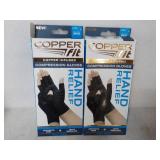 2 pair Copper Fit Compression Glove...