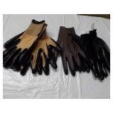 4 Pair Latex Coated Gloves...
