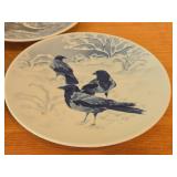 Lot of (3) - Crows in Snow, Cock of the Woods in Treetop, Sailing Ship Porsgrund Collector's Plates (Norway)