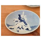 Lot of (3) - Crows in Snow, Cock of the Woods in Treetop, Sailing Ship Porsgrund Collector's Plates (Norway)