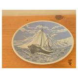 Lot of (3) - Crows in Snow, Cock of the Woods in Treetop, Sailing Ship Porsgrund Collector's Plates (Norway)