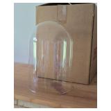 Lot of (2) Clear Glass Cloche Dome 12' x 8'