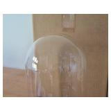 Lot of (2) Clear Glass Cloche Dome 12' x 8'