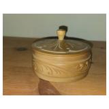 Handcarved Wooden Lidded Box 4-1/2'
