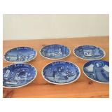 Porsgrund (Norway) Christmas Collector's Plates Set of 6