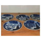 Porsgrund (Norway) Christmas Collector's Plates Set of 5