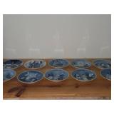 Porsgrund (Norway) Christmas Collector's Plates Set of 10