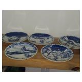 Porsgrund (Norway) Christmas Collector's Plates Set of 5
