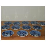 Porsgrund (Norway) Christmas Collector's Plates Set of 12