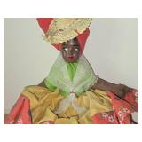 Handmade Carribean Folk Art Souvenir Doll 10'