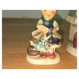 Candrean Handpainted Man Playing Bagpipes 6', Napco Little Seamstress Ceramic Figurine