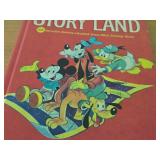 Vintage 1962 Walt Disney's Story Land Hardcover Book + Den Store Walt Disney's ORDBOK