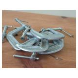 Lot of (6) 2-1/2' C-Clamps