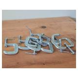 Lot of (10) 1-1/2' C-Clamps