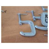 Lot of (10) 1-1/2' C-Clamps