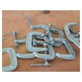 Lot of (10) 1-1/2' C-Clamps