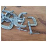 Lot of (10) 1-1/2' C-Clamps