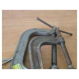Lot of (5) C-Clamps 4' (x2) and 2' (x3)