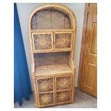 Beautiful 70' Tall Wicker storage shelf this is gorgeous