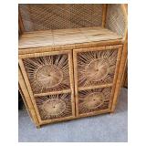 Beautiful 70' Tall Wicker storage shelf this is gorgeous