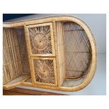 Beautiful 70' Tall Wicker storage shelf this is gorgeous
