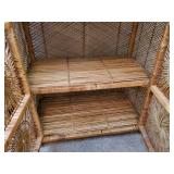Beautiful 70' Tall Wicker storage shelf this is gorgeous