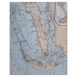 Professionally framed 4'X3' Southwest Florida Map