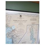 Professionally framed 4'X3' Southwest Florida Map