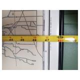 Professionally framed 4'X3' Southwest Florida Map