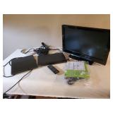 21' Insignia tv with Sony CD-DVD player and Antenna