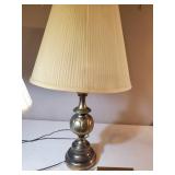 3 different Style Lamps 1 Adjustable Brass Floor lamp, 1 brass side table lamp, and 5' tall lamp