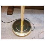 3 different Style Lamps 1 Adjustable Brass Floor lamp, 1 brass side table lamp, and 5' tall lamp