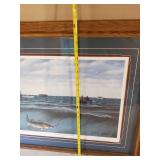 Very Rare Les Kouba and Bud Grant Signed Print 'Opening Day on Lake Mille Lacs'